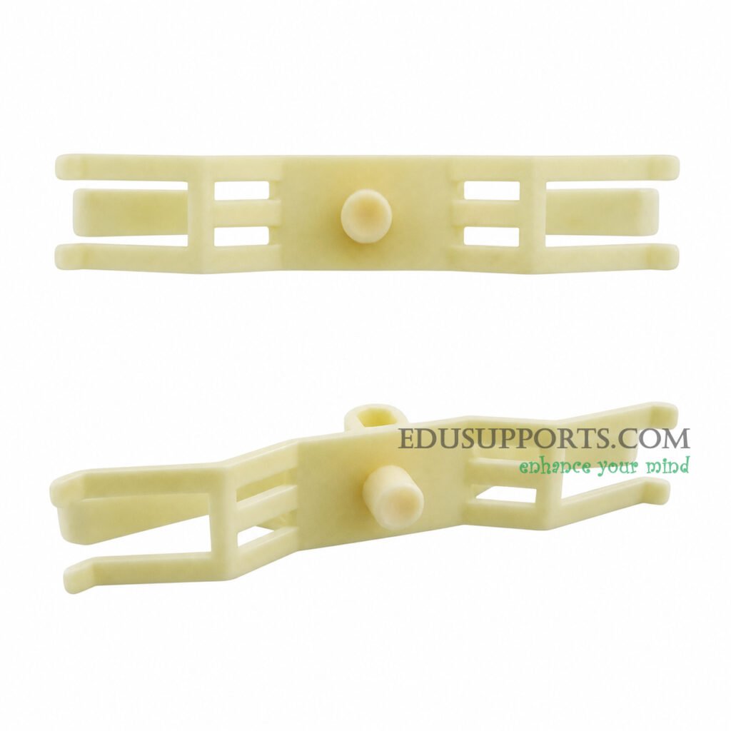Plastic burette clamp double holder PP white for two burettes titration laboratory