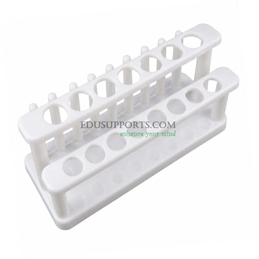 Plastic test tube rack classic 9 post 15 hole white 20mm 22mm for laboratory