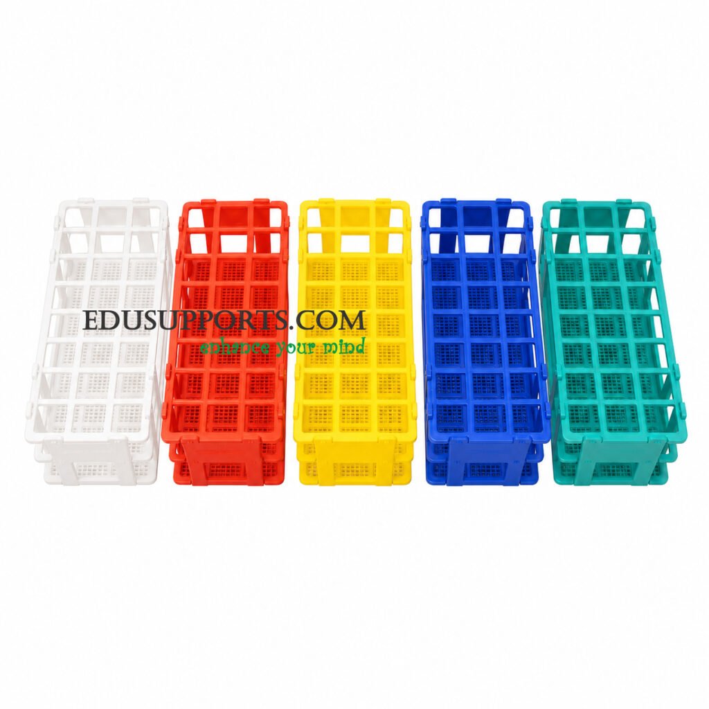 Stackable test tube rack 5 models 5 colors white red yellow blue green 13mm 16mm 20mm 25mm 30mm PP plastic