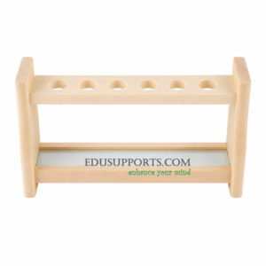 Wooden Nessler tube rack 10ml 6 holes single layer 17.6mm diameter polished varnish