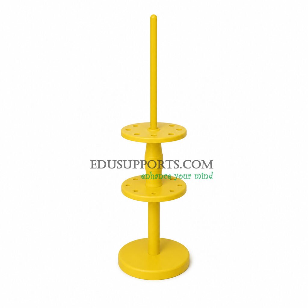 Wooden pipette stand rotary round 16 holes 360 degree rotation multi diameter 11 14 17mm for laboratory pipette organization