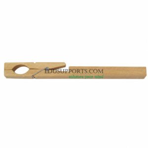 Wooden test tube clamp round hole 200x22x11mm for 15-30mm tubes laboratory heating