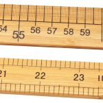 Measuring Rulers Bamboo Rulers Metric and Inch scale 24 اینچ 60 cm 600mm