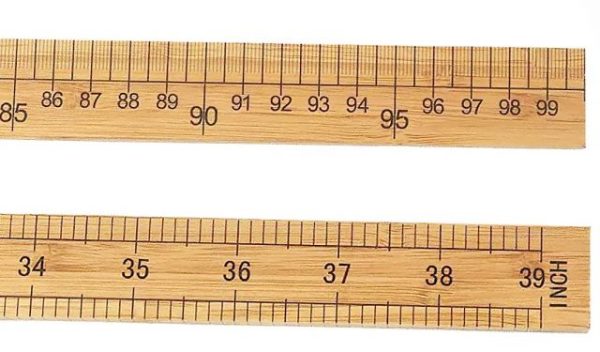 Measuring Rulers Bamboo Rulers Metric and Inch scale 39 Inch 100 cm 1000mm
