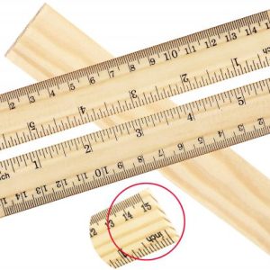 Measuring Rulers Wood Straight Rulers Metric & Inch scale 6 Inch 15 cm 150mm