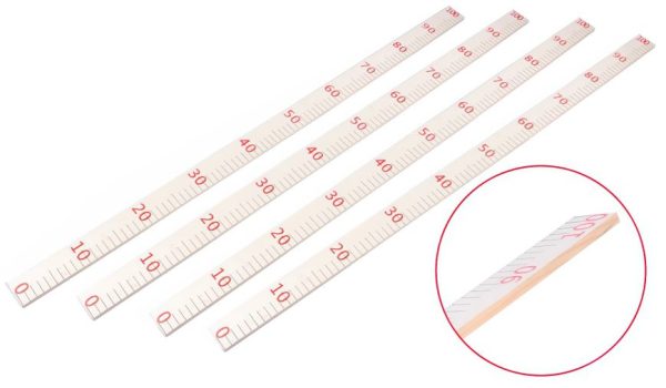 Measuring Rulers Wooden Rulers Metric Dual scale 100 សង់​ទី​ម៉ែ​ត