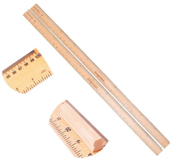 Measuring Rulers Wooden Rulers Metric and Inch scale 39 Inch 100 cm 1000mm