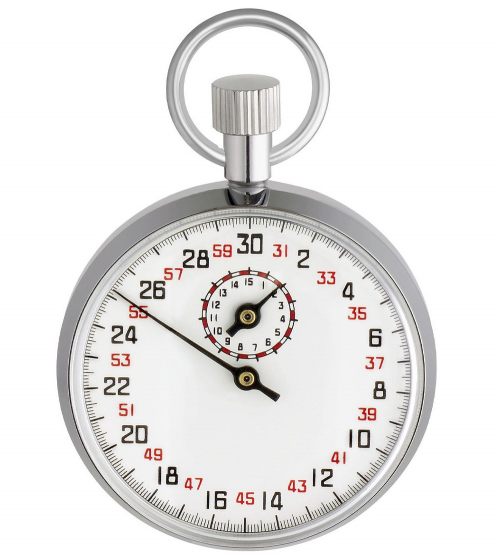 Mechanical Stopwatch Timer 0.1 Second Minimum Scale 15 Minutes 30 Seconds per Circle No Pause