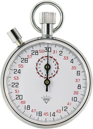 Mechanische stopwatch-timer 15 Minuten 30 Seconden per cirkel met pauze 0.1 Tweede minimumschaal