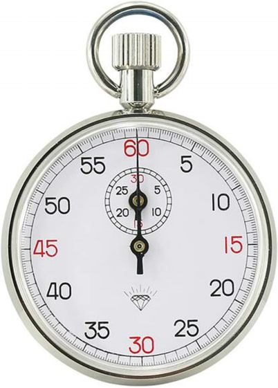 Mechanische stopwatch-timer 30 Minuten 60 Seconden per cirkel Geen pauze 0.2 Tweede minimumschaal