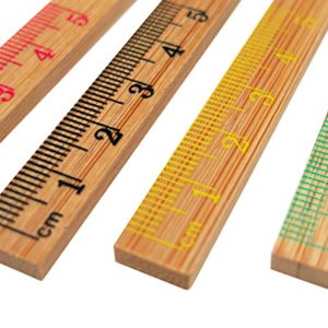 Meten van linialen Bamboe rechte linialen metrische schaal 5 cm for General Science and Math